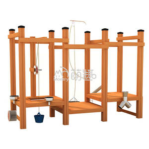 Moetry, pozo de arena de madera para exteriores, equipo de juego para niños para jardín de infantes, patio de recreo escolar, juego de agua y arena - Product Image 6