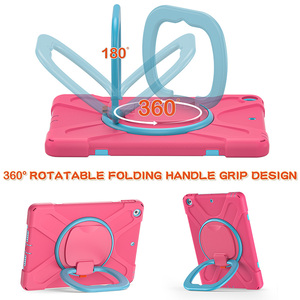Nuovissimo modello colorato custodia in Silicone per <span class=keywords><strong>Apple</strong></span> <span class=keywords><strong>iPad</strong></span> 10.2 9 ° <span class=keywords><strong>2021</strong></span> con impugnatura rotante resistente antiurto - Product Image 3