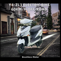 60V Intelligent Vintage Electric Motorcycle 60km/h Off-Road 3.00-10 Tires Brushless Motor 1000W