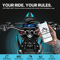 Valtinsu Em5 Ultra Dirt Bike 72V 8000W Autonomie 120Km Moto de Course Urbaine avec Cache Moteur en Fer Longue Portée Moto Tout-Terrain Pit Bike