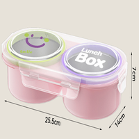 Boîte à lunch à 2 compartiments, chauffable au micro-ondes, de qualité alimentaire, résistante aux hautes températures, scellée, grande capacité, pour le camping
