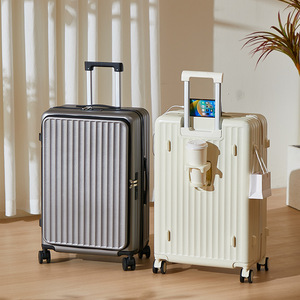 Ensemble de 3 valises rigides à ouverture latérale, 20, 24 et 28 pouces, avec <span class=keywords><strong>compartiment</strong></span> profond et roulettes pivotantes pour le voyage - Vente en gros - Product Image 2