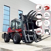 Chariot élévateur tout-terrain 3,5 tonnes à bas prix, homologué CE ISO, chariot élévateur tout-terrain 4x4 pour travaux lourds