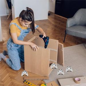 Esquina de bola grande de 3 brazos para caja de vuelo de metal Tirantes de <span class=keywords><strong>4</strong></span> <span class=keywords><strong>esquinas</strong></span> con 3 tornillos Piezas y accesorios especiales para bolsas para apilamiento de vuelos - Product Image 6