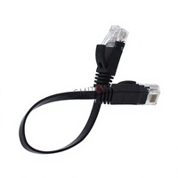 Kabel Ethernet CAT6 0.5m 1m, Selubung PVC, Flat UTP RJ45, Kabel LAN Tembaga