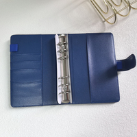 Carnet de budget coloré multifonctionnel pour le défi d'épargne, en cuir, format Macaron A5 A6, avec reliure à anneaux 6 trous