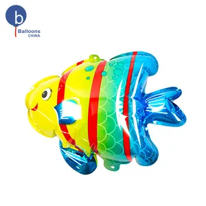 Globo inflable de helio en forma de tiburón, pez volador, inflable