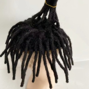 Vente en gros serrure redoute cheveux humains hommes topper toupet pleine dentelle perruque prêt à expédier <span class=keywords><strong>afro</strong></span> curl toupet pour hommes noirs redoute serrures - Product Image 1