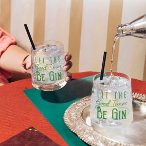 Fun 9 oz Gin Tonic Rocks Verres à cocktail Good Times Lowball Bar Cadeaux pour hommes et femmes buveurs - Product Image 5