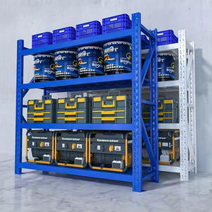 מותאם אישית מדף אחסון תעשייתי מתכת מדפים מחסנית מתלה בינונית החובה מדפים מתלה מחסן מירוצים - Product Image 5