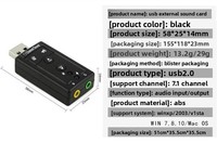 Carte son USB externe pour ordinateur de bureau, ordinateur portable, PS4, convertisseur de casque indépendant sans pilote, Plug & Play, Guangdong