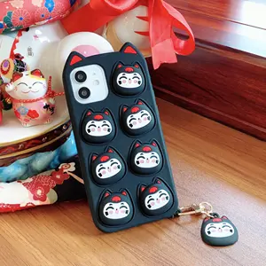 卡通猫烦躁玩具手机套适用于Iphone 13/12/11/ Pro/pro max手机配件