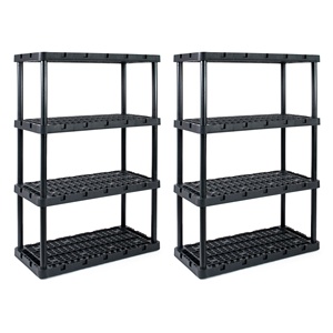 <span class=keywords><strong>Estante</strong></span> de plástico de alta resistencia para exhibición <span class=keywords><strong>apilable</strong></span> independiente sin pernos Estantes de montaje ajustable Estantes de almacén para el hogar - Product Image 1
