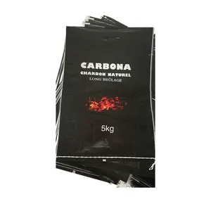 Sacos para embalagem de carvão, fundo quadrado pp tecido de carvão 2kg 5kg 8kg 3kg
