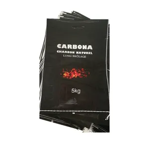 Bolsas de carbón de fondo cuadrado tejida pp carbón bolsa 2kg 5kg 8kg 3kg