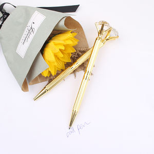 <span class=keywords><strong>Promo</strong></span> Logo kustom emas 1.0mm pulpen lebar desain kristal berlian besar - Product Image 1