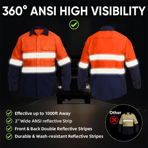 Camisas y Pantalones <span class=keywords><strong>de</strong></span> <span class=keywords><strong>Trabajo</strong></span> <span class=keywords><strong>de</strong></span> Algodón Reflectantes <span class=keywords><strong>de</strong></span> Alta Visibilidad para la Seguridad <span class=keywords><strong>de</strong></span> Trabajadores Industriales <span class=keywords><strong>de</strong></span> Minería <span class=keywords><strong>de</strong></span> Carbón con Logotipo Personalizado - Product Image 4