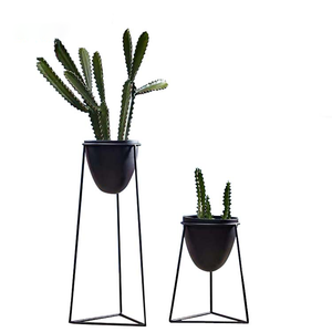 Contemporanea decorazione per la casa per interni in metallo vaso di fiori con pianta a pavimento per uso giardino - Product Image 6