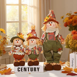 Ming Guan transfrontalier Halloween en peluche gonflable épouvantail <span class=keywords><strong>Momoko</strong></span> poupée peluche tournesol décoration automne décor à la maison 15-30cm - Product Image 2