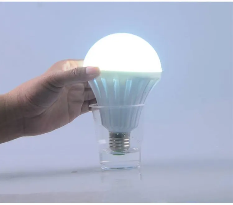 Led solar rechargeable lights energy saving emergency bulb