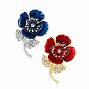 Hot Verkoop Luxe Sieraden Pin Broche Vrouwen Mode Broche Voor Dames Poppy Leuke Pins