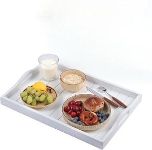 Bandeja de madera grande <span class=keywords><strong>para</strong></span> reposapiés con asas, bandeja de decoración rústica <span class=keywords><strong>para</strong></span> <span class=keywords><strong>desayuno</strong></span>, cama, cocina, cena, comida, mesa de café, bandeja <span class=keywords><strong>para</strong></span> beber - Product Image 1