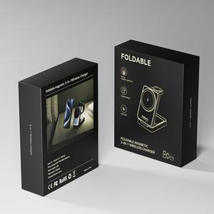 Chargeur sans fil 3-<span class=keywords><strong>en</strong></span>-1 magnétique pliable <span class=keywords><strong>avec</strong></span> veilleuse, support de charge rapide 15W pour montre, <span class=keywords><strong>en</strong></span> alliage d'aluminium, portable, vente <span class=keywords><strong>en</strong></span> <span class=keywords><strong>gros</strong></span> - Product Image 6