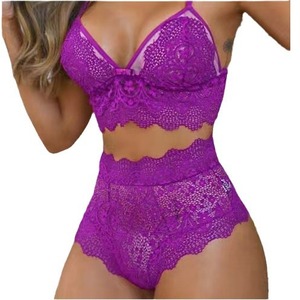 Plus Size Lace Bra Set for Women, Backless Sexy Tank Top, Panties, Bra, and Nightgown Set - Product Image 5