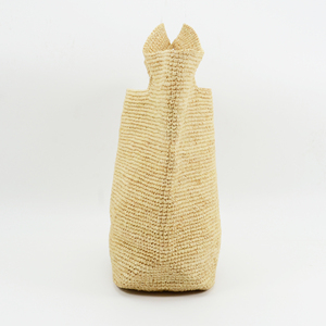 <strong>Small</strong> <strong>Raffia</strong> Straw Tote <strong>Bag</strong> with Open Closure for Summer and Spring - Product Image 3