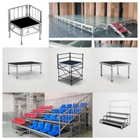 Scène en alliage d'aluminium modulaire portable pour les événements intérieurs/extérieurs Scène légère pliable d'assemblage facile pour les performances
