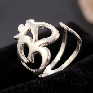 Trendy Charm Love of God 925 Sterling Silver Om Design Eternity Band Wedding <b>Ring</b> for Unisex <b>Indian</b> Style Third Party Certified - Product Image 1