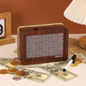 KOUZIO Boîte à monnaie en bois écologique à assembler, format Euro, portable, taille personnalisable, pour l'épargne et le rangement, modèle cochon <span class=keywords><strong>d</strong></span>'épargne, vente chaude - Product Image 3