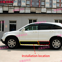Protection inférieure de portière de voiture pour Honda CRV 2007-2011, garniture décorative anti-collision de portière, plaque de protection de bas de caisse