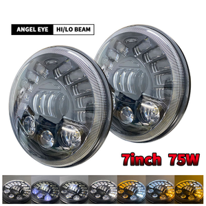 Phare LED H4 de 7 pouces avec <span class=keywords><strong>clignotant</strong></span> ambre à anneau Halo pour <span class=keywords><strong>Lada</strong></span> <span class=keywords><strong>Niva</strong></span> Urban 4x4 Suzuki Jeep Offroad 12V 24V - Product Image 3