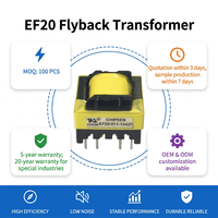 Transformateur horizontal haute fréquence personnalisé EF20, alimentation à découpage 220V vers 24V, transformateur Flyback