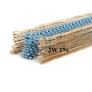 100 pièces 2W 1% <span class=keywords><strong>R</strong></span>ésistances à Film Métallique 0.1R-1M 0.22R 0.33R 0.47R 0.5R 1.5K K 120K 150K K <span class=keywords><strong>R</strong></span> 1K 1M 2.2R 200K 330R 510R 680R <span class=keywords><strong>Ohm</strong></span> - Product Image 1