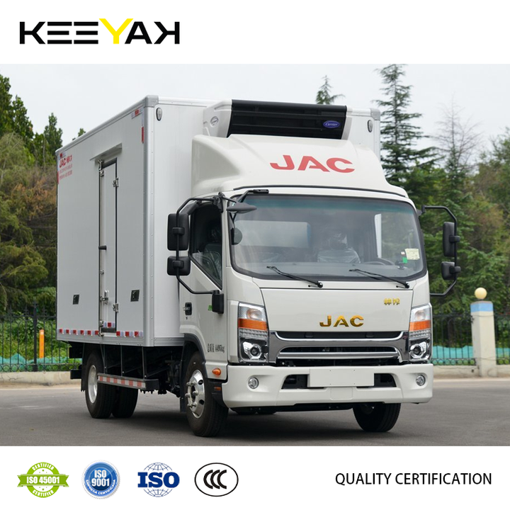 New Jac 3 Ton Refrigerated Trucks Sale 6 Wheels 92hp Refrigerator Meat