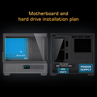 Lovingcool 2026, Oferta, Gabinete Gamer Personalizable con Pantalla de Temperatura, Torre Completa, Compatible con ATX, MATX, ITX, Gabinete para PC con Refrigeración Líquida para CPU