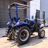 Tracteur à roues 50 CV à livraison rapide pour l'agriculture domestique, le travail des terres cultivées, le labour rotatif des vergers, mini-tracteur puissant