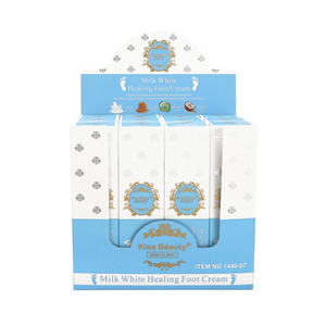 Crème pour les pieds <span class=keywords><strong>Kiss</strong></span> Beauty Milk White Healing, crème pour les pieds douce et lisse, protéines de lait, miel, huile, acide salicylique, huile de noix de coco, soin de la peau - Product Image 2