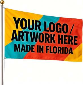 Bandera Nacional de Aluminio con Impresión Digital Personalizada, Bandera Mini de 3x5 pies, Venta al por Mayor, Impresión a una Cara, Cualquier Logotipo - Product Image 1