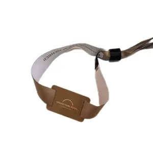 Aangepast Ontwerp 13.56Mhz Stof Polsband Rfid Polsband Geweven Armband Polsband Voor Hotel Access Control