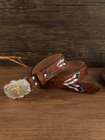 Ceintures de cow-boy occidentales pour hommes et femmes Boucle rétro mode Taurus motif 3D hommes et femmes accessoires personnalisés