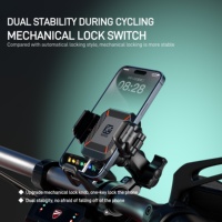 Support de téléphone de moto de style mini pratique pour prendre le support de téléphone portable e-bike étanche avec chargeur sans fil et type-c