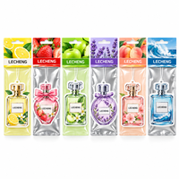 Désodorisant suspendu en papier de coton longue durée à faible MOQ, parfum naturel, pour voiture ou maison, avec logo personnalisé