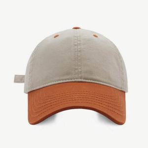 Casquette de golf à 6 panneaux avec logo brodé bicolore, casquette de baseball en sergé de coton avec logo personnalisé, noire - Product Image 3