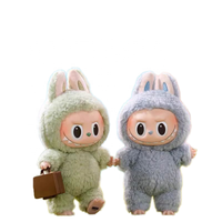 Popmart Labubu monstres excitant Macaron jouets en peluche véritable qualité mignon boîtes aveugles cadeau Unique boîte mystère