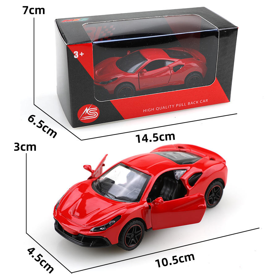 (กล่องหน้าต่างเปิด) 1:43 Farley Red [ดึงกลับ + เปิดประตู]