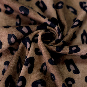 قماش جيرسيه مصقول بتصميم مخصص 100% بوليستر منسوج بنقشة الفهد والحمار الوحشي - Product Image 4