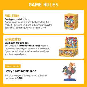 POP MART <span class=keywords><strong>Tom</strong></span> e <span class=keywords><strong>Jerry</strong></span> Serie Funfair Blind Box Figure da Collezione Giocattoli Regalo di Compleanno per Ragazze e Ragazzi - Product Image 2